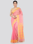 Women's Handloom Jamdani Saree without Blouse Piece