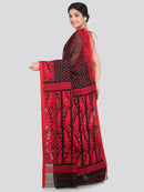 Women's Cotton Jamdani Saree Without Blouse Piece