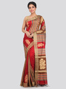 Women's Handloom Cotton Silk Saree With Blouse Piece