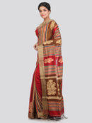 Women's Handloom Cotton Silk Saree With Blouse Piece