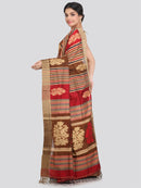 Women's Handloom Cotton Silk Saree With Blouse Piece
