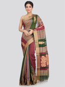 Women's Handloom Cotton Silk Saree With Blouse Piece