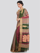 Women's Handloom Cotton Silk Saree With Blouse Piece