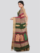 Women's Handloom Cotton Silk Saree With Blouse Piece