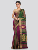 Women's Handloom Cotton Silk Saree With Blouse Piece