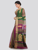 Women's Handloom Cotton Silk Saree With Blouse Piece