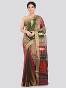 Women's Handloom Cotton Silk Saree With Blouse Piece