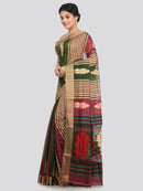 Women's Handloom Cotton Silk Saree With Blouse Piece