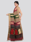 Women's Handloom Cotton Silk Saree With Blouse Piece