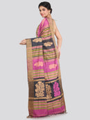 Women's Handloom Cotton Silk Saree With Blouse Piece