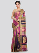 Women's Handloom Cotton Silk Saree With Blouse Piece