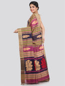 Women's Handloom Cotton Silk Saree With Blouse Piece