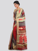 Women's Handloom Cotton Silk Saree With Blouse Piece