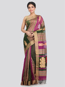Women's Handloom Cotton Silk Saree With Blouse Piece