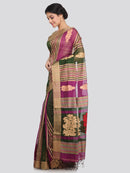 Women's Handloom Cotton Silk Saree With Blouse Piece