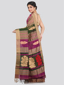 Women's Handloom Cotton Silk Saree With Blouse Piece