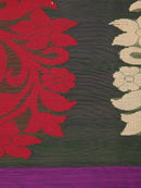 Women's Handloom Cotton Silk Saree With Blouse Piece