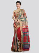 Women's Handloom Cotton Silk Saree With Blouse Piece