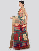 Women's Handloom Cotton Silk Saree With Blouse Piece