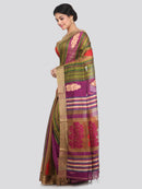Women's Handloom Cotton Silk Saree With Blouse Piece