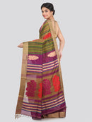 Women's Handloom Cotton Silk Saree With Blouse Piece