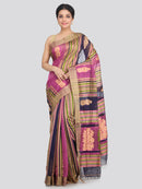 Women's Handloom Cotton Silk Saree With Blouse Piece