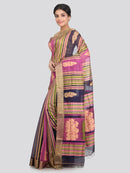 Women's Handloom Cotton Silk Saree With Blouse Piece