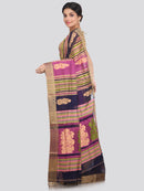 Women's Handloom Cotton Silk Saree With Blouse Piece