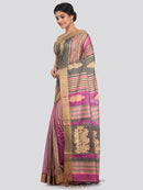 Women's Handloom Cotton Silk Saree With Blouse Piece