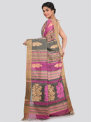 Women's Handloom Cotton Silk Saree With Blouse Piece