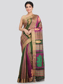 Women's Handloom Cotton Silk Saree With Blouse Piece