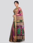 Women's Handloom Cotton Silk Saree With Blouse Piece