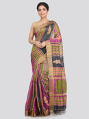 Women's Handloom Cotton Silk Saree With Blouse Piece