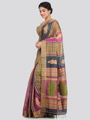 Women's Handloom Cotton Silk Saree With Blouse Piece