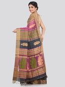 Women's Handloom Cotton Silk Saree With Blouse Piece