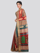 Women's Handloom Cotton Silk Saree With Blouse Piece