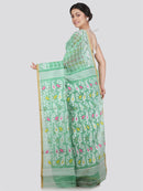 Women's Soft Cotton Jamdani Saree Without Blouse Piece