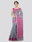 Women's Soft Cotton Jamdani Saree Without Blouse Piece