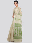 Women's Cotton Jamdani Saree Without Blouse Piece