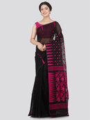 Women's Soft Cotton Blend Jamdani Saree Without Blouse Piece