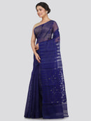 Women's Soft Cotton Blend Jamdani Saree Without Blouse Piece