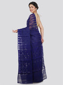 Women's Soft Cotton Blend Jamdani Saree Without Blouse Piece