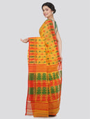 Women's Soft Cotton Blend Jamdani Saree Without Blouse Piece