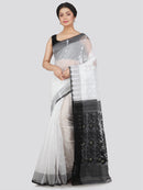 Women's Soft Cotton Blend Jamdani Saree Without Blouse Piece