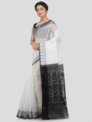 Women's Soft Cotton Blend Jamdani Saree Without Blouse Piece