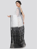 Women's Soft Cotton Blend Jamdani Saree Without Blouse Piece