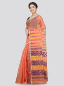 Women's Soft Cotton Blend Jamdani Saree Without Blouse Piece