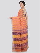 Women's Soft Cotton Blend Jamdani Saree Without Blouse Piece