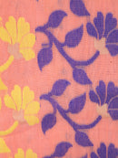 Women's Soft Cotton Blend Jamdani Saree Without Blouse Piece
