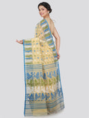 Women's Soft Cotton Blend Jamdani Saree Without Blouse Piece